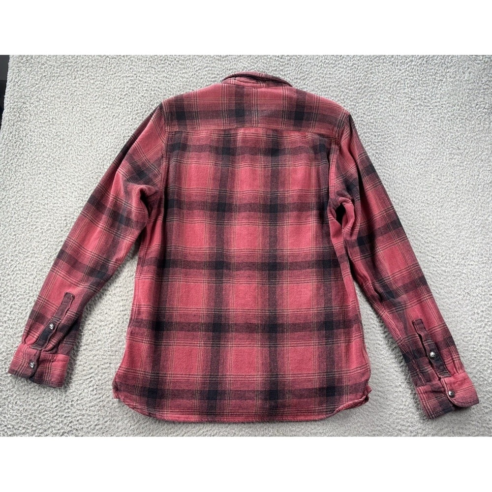 Iron And Resin Rockland Flannel Shirt Mens Large Red Black Plaid Cotton USA - Picture 8 of 10